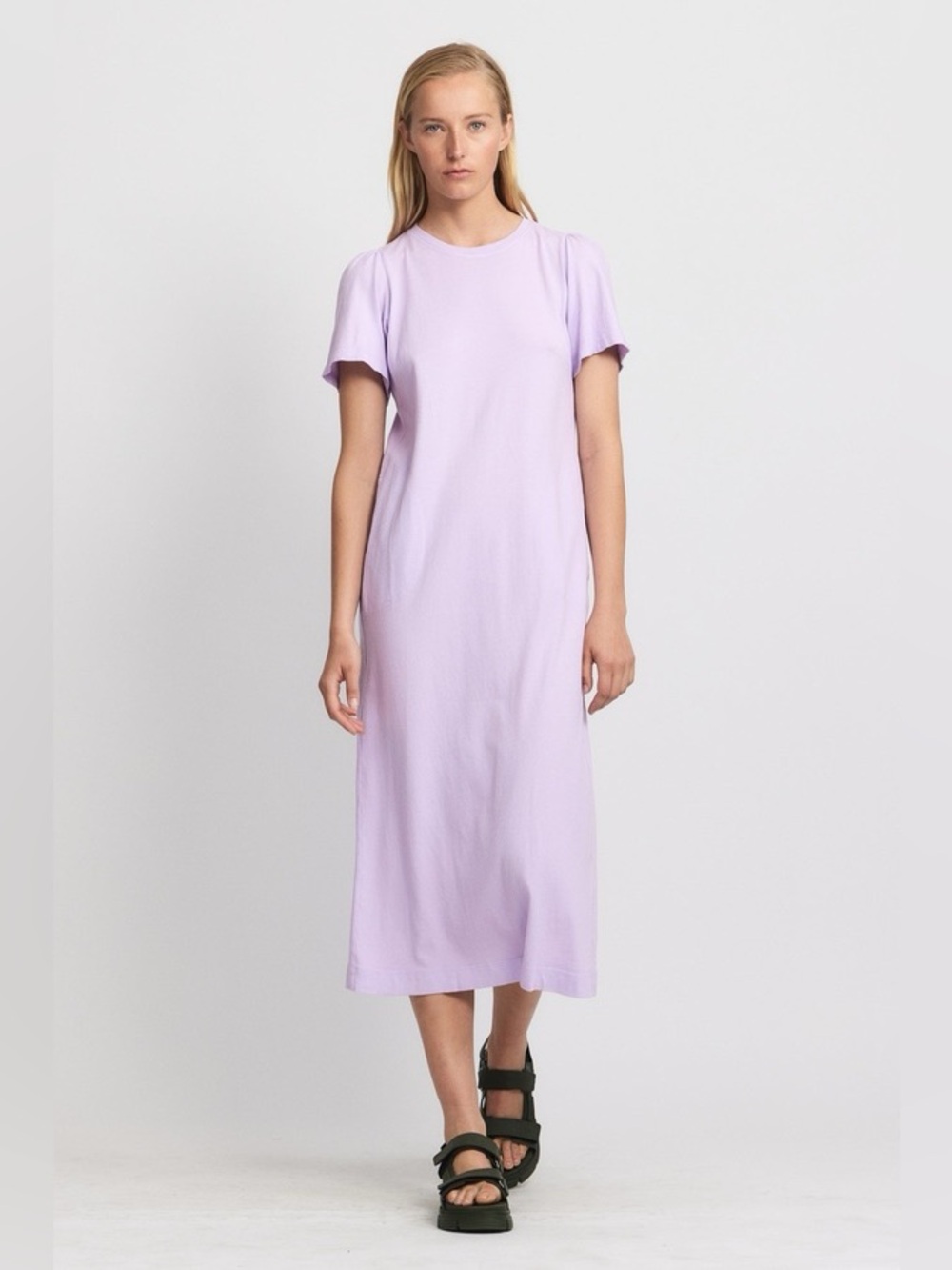 Raquel Allegra Flutter Midi Dress in Black
